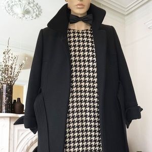 Vintage Black + White Houndstooth Pattern Dress